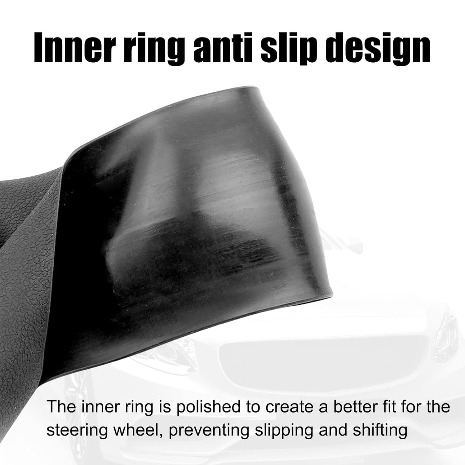 Luxury Soft Silicone Steering Wheel Cover – Premium Feel, Anti-Skid, Heat Resistant, Universal Fit Car Interior (Multi Color) - Image 4