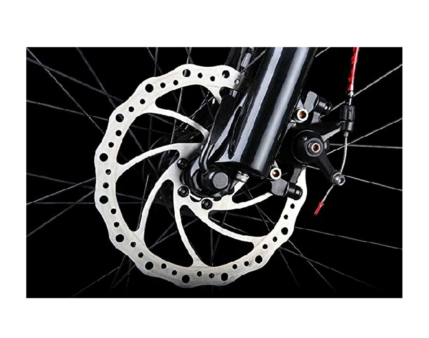 Complete Bicycle Brake Kit, Black and Silver, 2 Disc Calipers, 2 Brake Plates, 2 Brake Levers, Mounting Hardware - Image 5