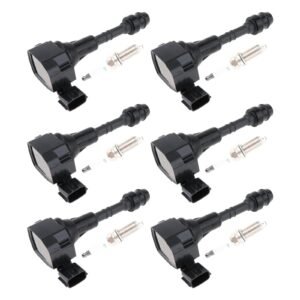 6 Pieces Ignition Coil and Spark Plug Lfr5A-11 for Nissan Quest 3.5L V6