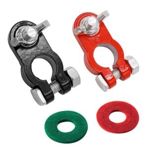 Car Battery Terminal Connectors Universal Fit Heavy-Duty Clamp Set