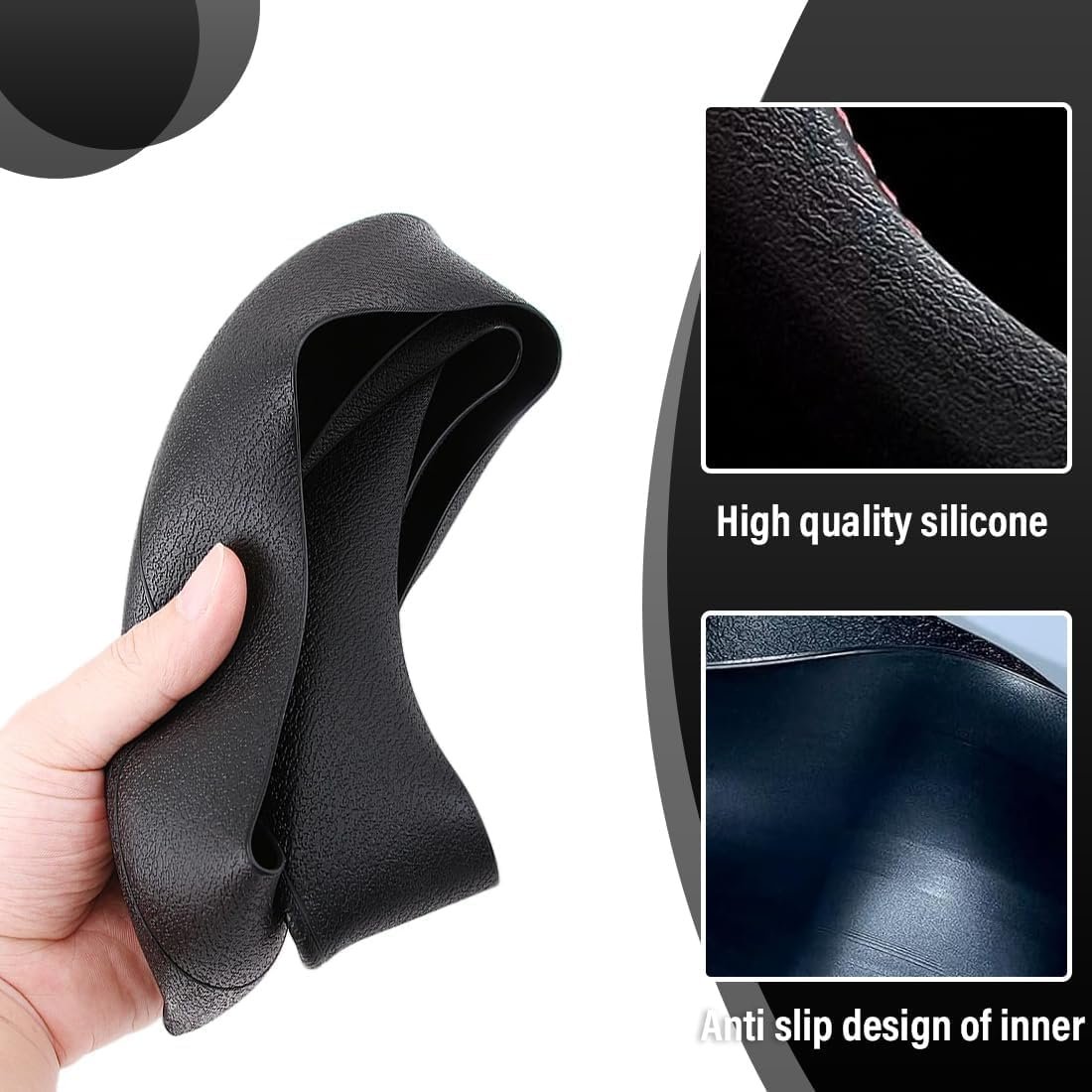 Luxury Soft Silicone Steering Wheel Cover – Premium Feel, Anti-Skid, Heat Resistant, Universal Fit Car Interior (Multi Color) - Image 5