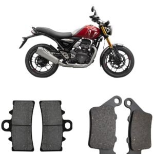 Front and Rear Disc Brake Pads, Compatible with Triumph Speed 400 Motorcycle (TRIUMPH SPEED 400 (COMBO (FRONT+REAR))) (SLDP17+SLDP11)