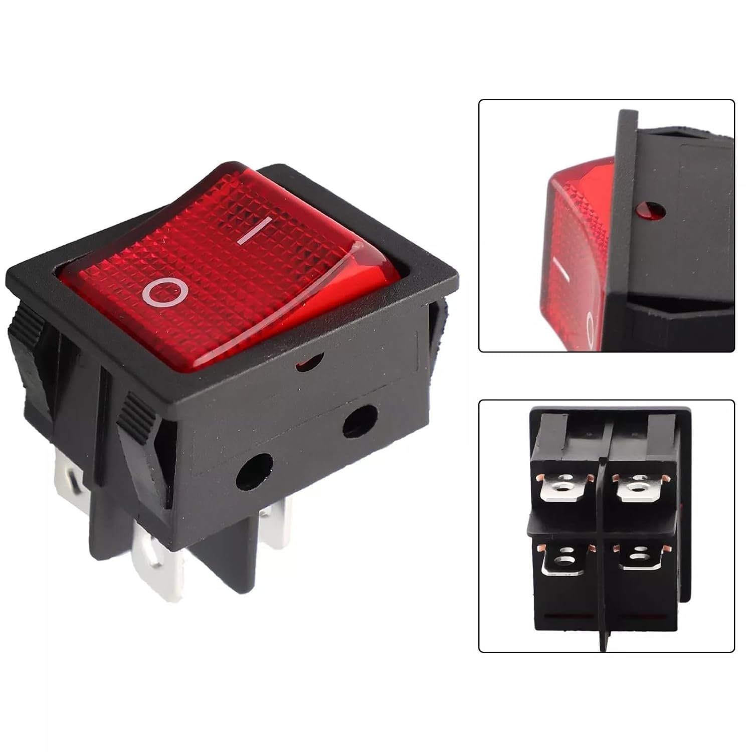 30 AMP Rocker Switch 4 Pin (Pack of 2) – Heavy Duty ON/OFF Power Switch for Inverter Welding Machines, Industrial Equipment, Electric Heaters, Power Tools & Electrical Appliances