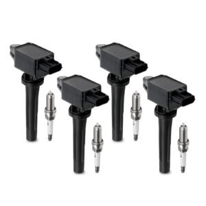 4PCS UF822 Ignition Coils + 4PCS 93501 Iridium Spark Plugs Ignition Coils Pack Fits for 2016 iA, 2017-2018 Yaris iA 1.5L Coil Pack Set Replace OE 90118WB460 P51R18100