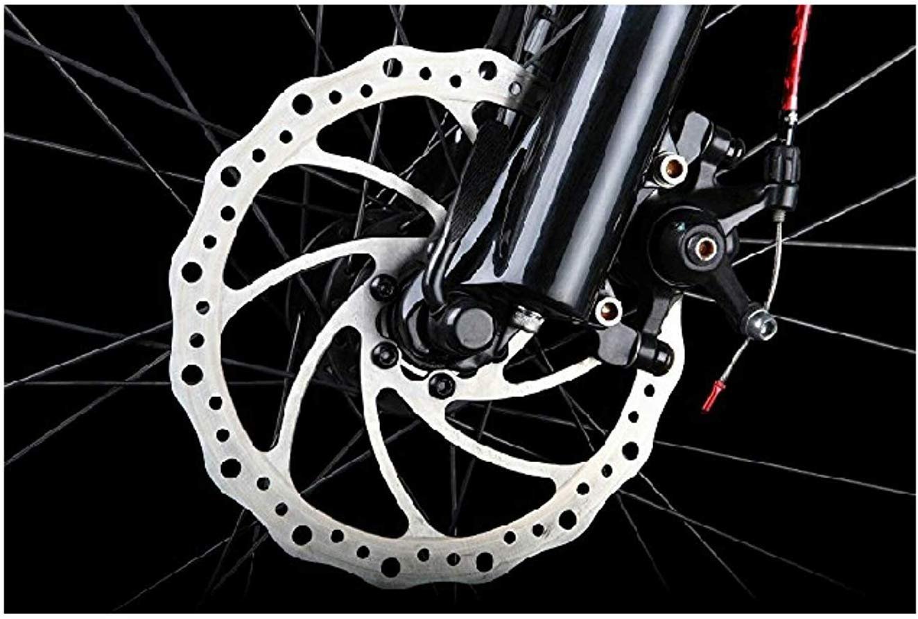 Front Disc Brake Complete Set Disk Brake Plate, Machine, Wire, Hub and Fork Clip (Set of 5 Items) Black - Image 2