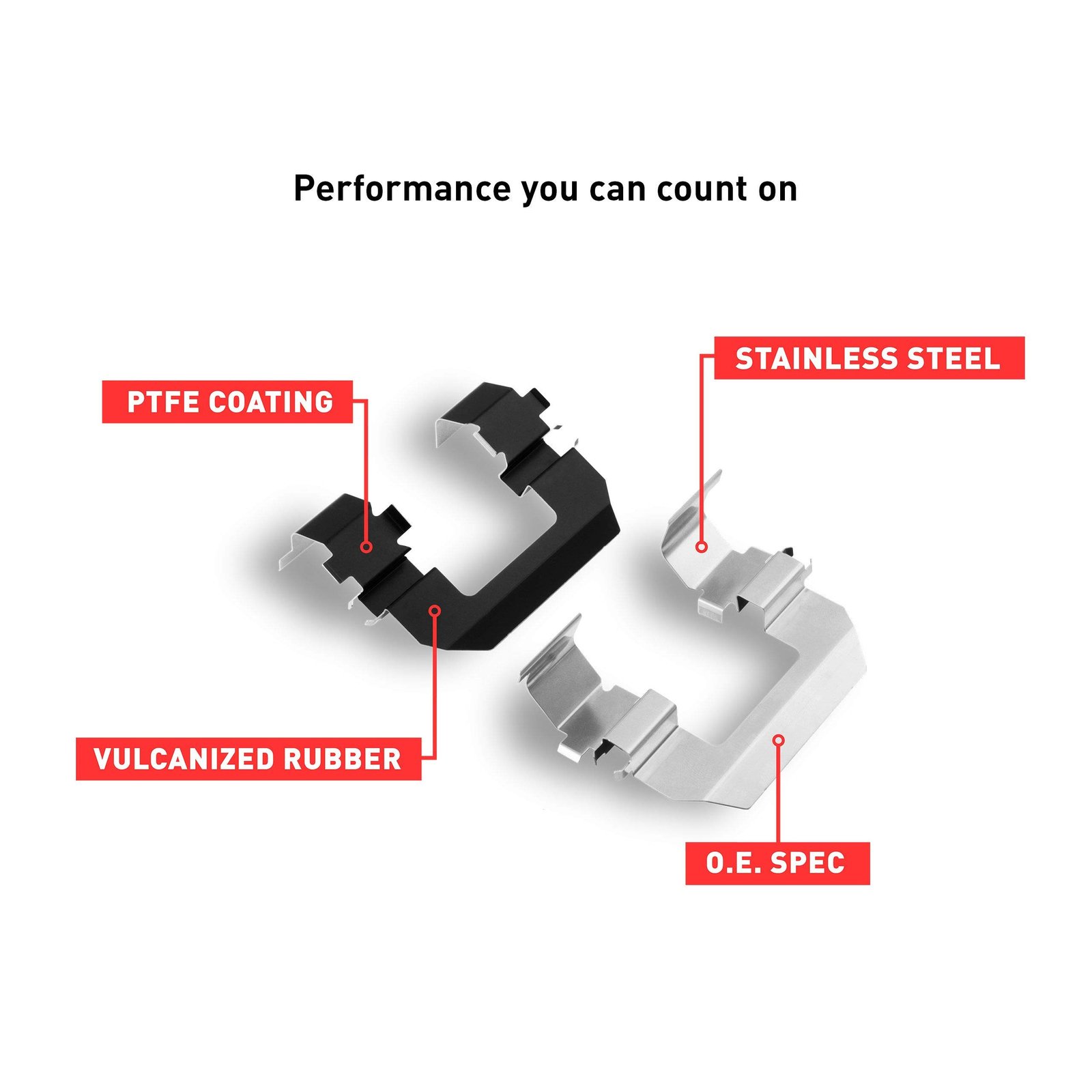 5000 Advanced Brake Pads - Ceramic and Hardware Kit - Image 2