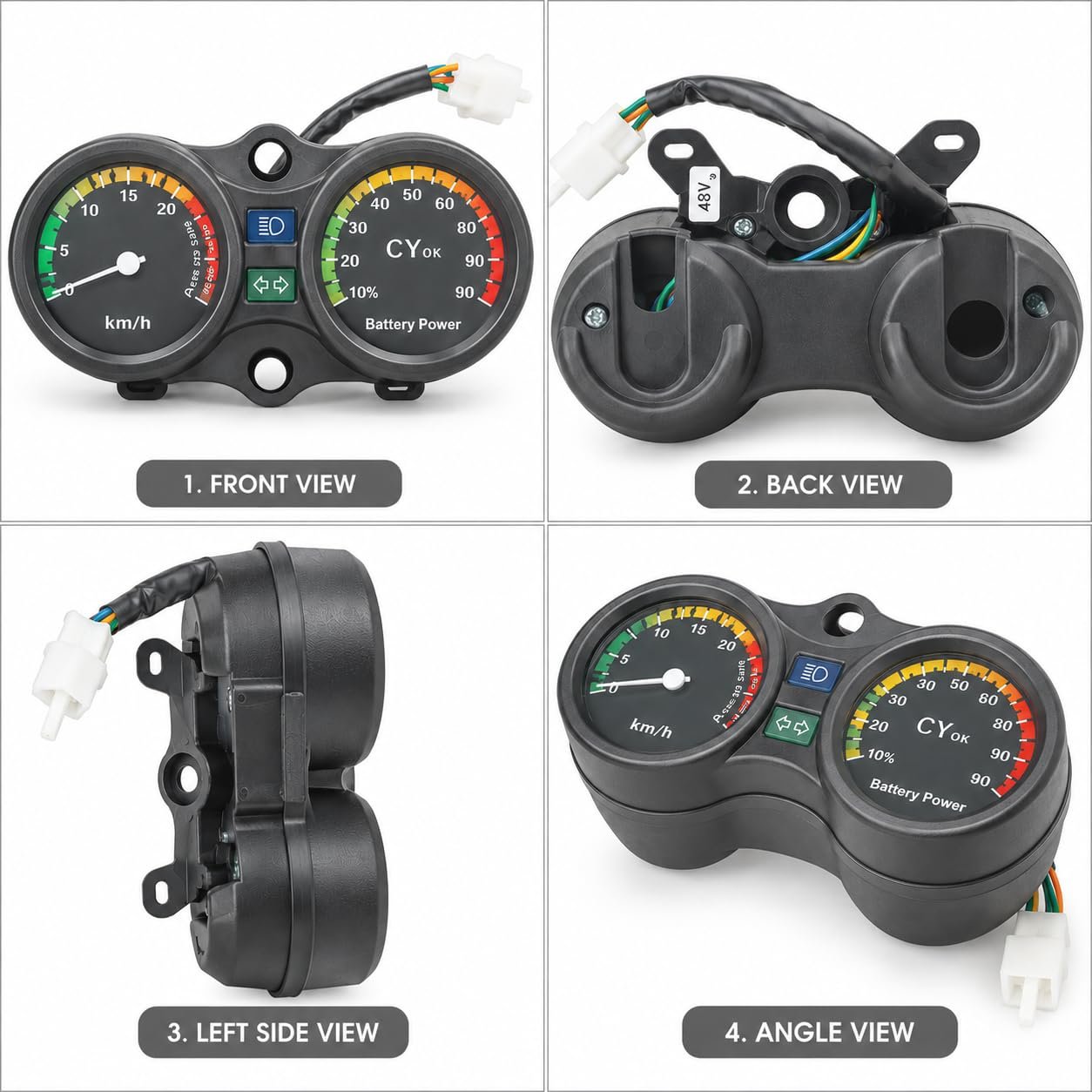 E-Rickshaw Digital Meter with Battery Power Indicator 48V-72V - Image 3