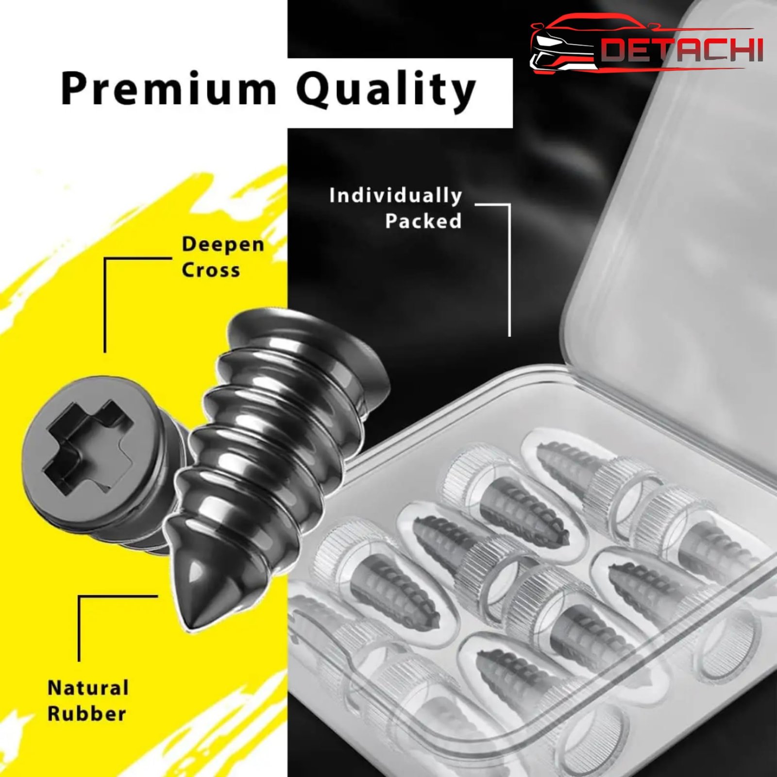 20 Pc's (10Pcs Small & 10Pcs Big Screw) Car Tire Repair Nails, Tyre Repair Rubber Capsule Kit, Self-Service Tire Repair Screws Nail, Quick Puncture Repair Tools for Car, Motorcycle, ATV, Truck - Image 2