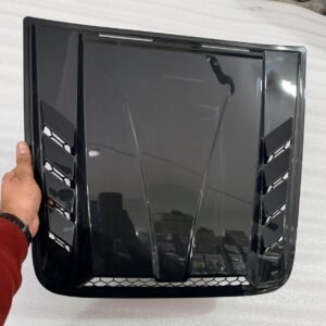Black Model-3 Bonnet Hood Scoop 46cmX51cm- Attractive Air Flow Intake Vent Cover Car Decorative Vent Cover Universal Fit for All Cars Auto Accessories 1PC