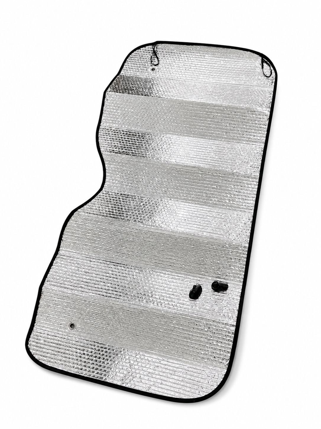 Car Sun Shade for Windshield, Reflective Silver and Blue Foldable Front Window Sunshade - Image 4