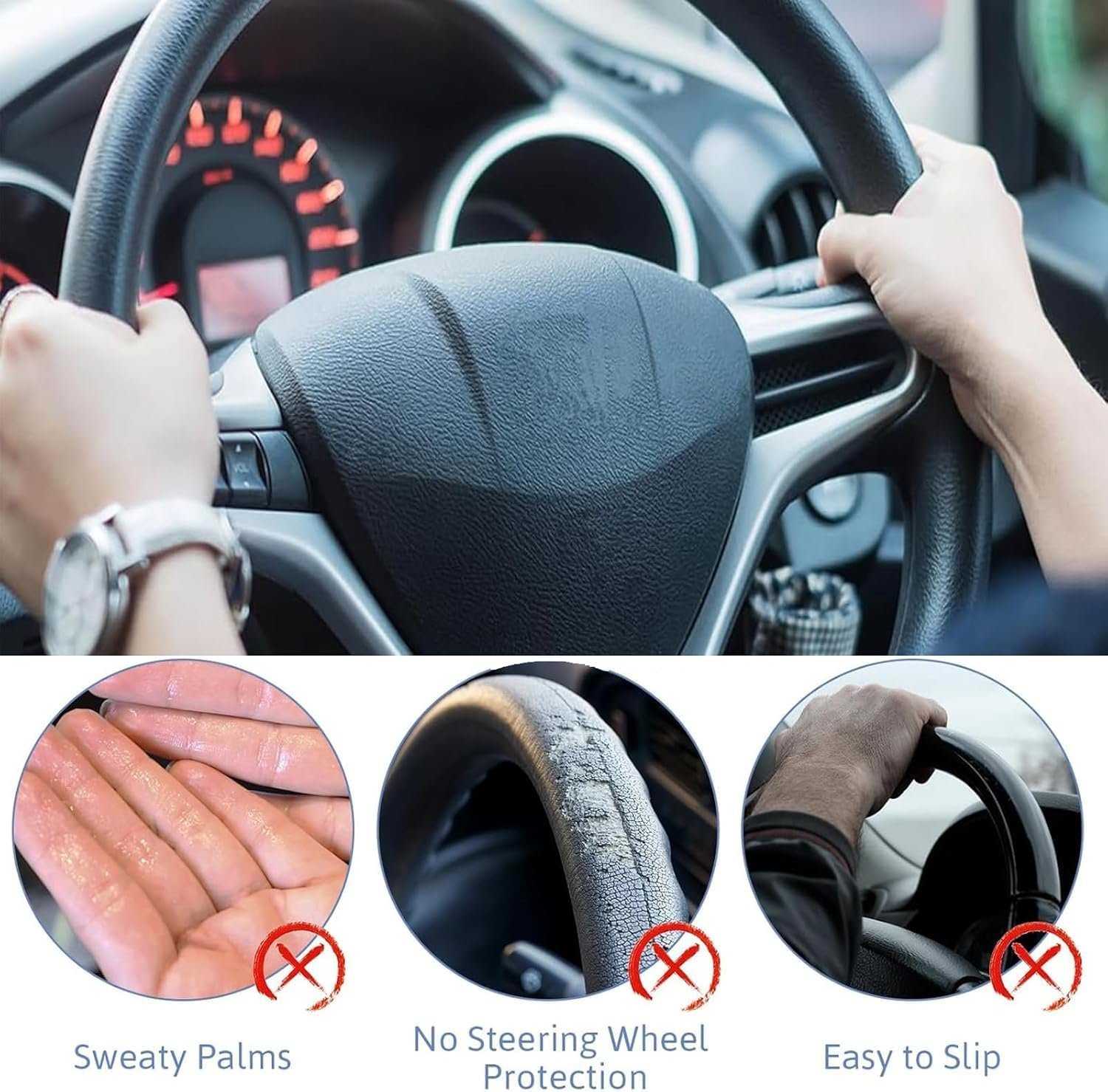 Luxury Soft Silicone Steering Wheel Cover – Premium Feel, Anti-Skid, Heat Resistant, Universal Fit Car Interior (Multi Color) - Image 7