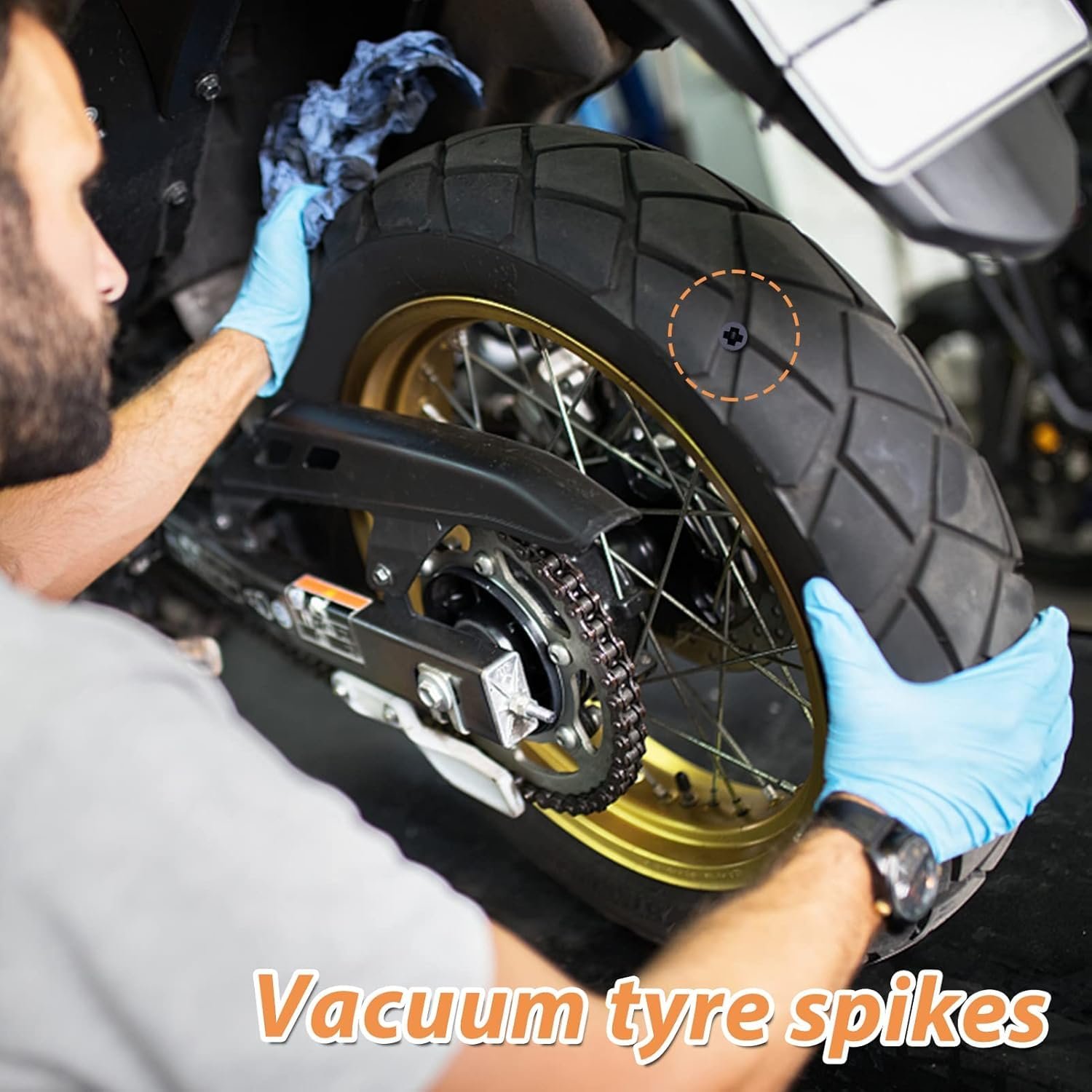 10 Pcs Tyre Repair Rubber Nails,Car Puncture Repair Kit,Tubeless Tyre,Universal Tire Repair Fast Repair Nail for Auto Car,Motorcycle,Truck,Tractor Rubber Screws for Tires Quick Puncture Repair Black - Image 4
