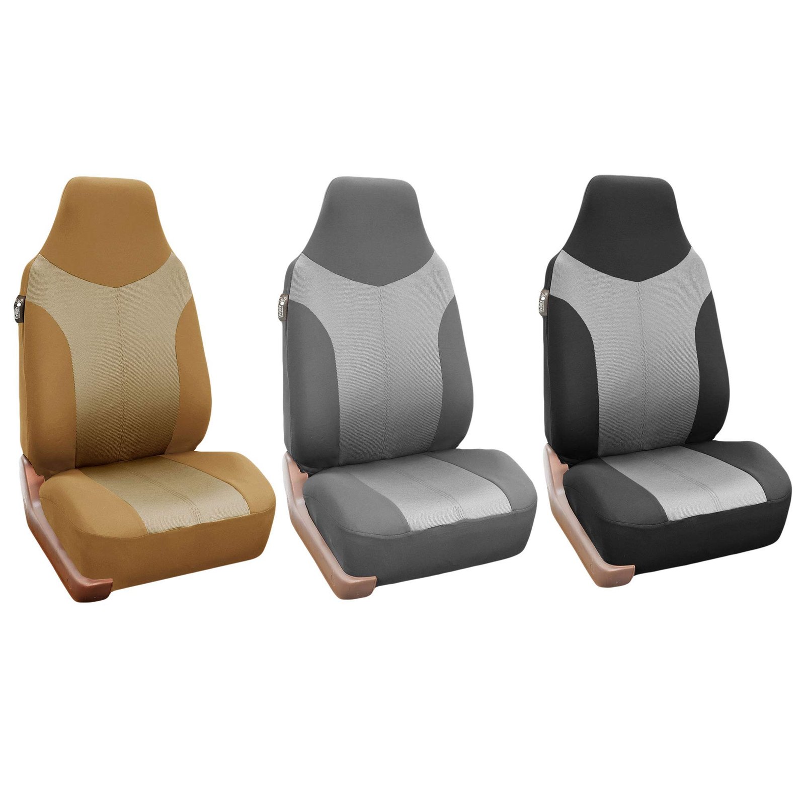 Car Seat Covers Rear Set Cloth - Universal Fit, Automotive Seat Covers, Airbag Compatible, Split Bench Rear Seat Cover, Washable Car Seat Cover for SUV Rear Set GrayBlack - Image 3