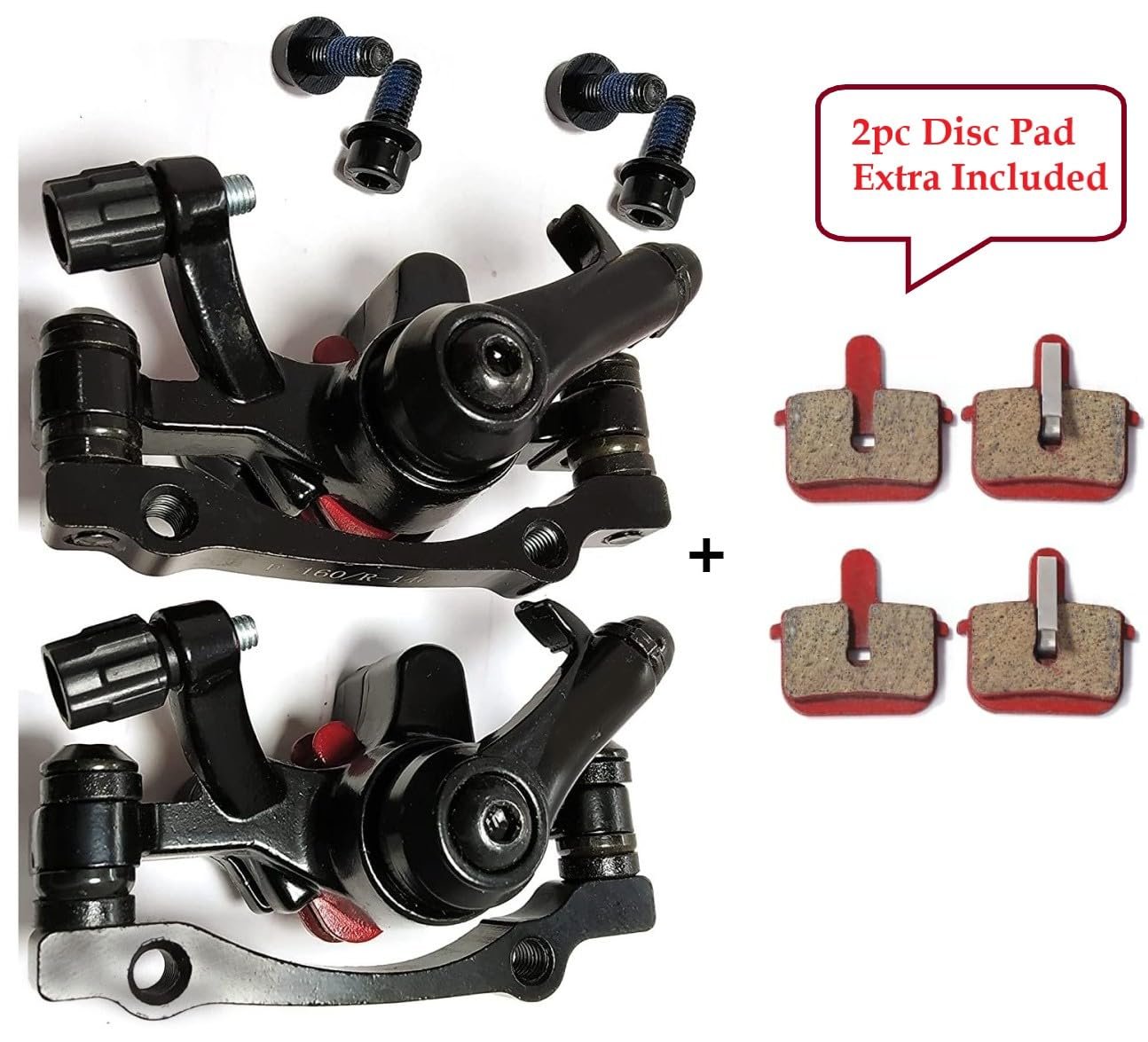 Bicycle Disc Brake Caliper Machine 2pcs Set And 2pcs Disc Pad Extra Combo Pack - Image 3