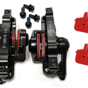 Bicycle Disc Brake Caliper Machine 2pcs Set And 2pcs Disc Pad Extra Combo Pack