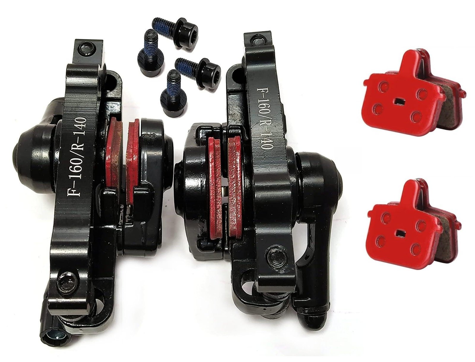 Bicycle Disc Brake Caliper Machine 2pcs Set And 2pcs Disc Pad Extra Combo Pack