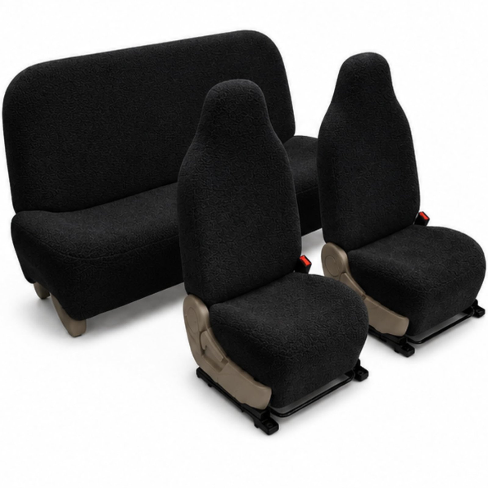 Royal Bharmal Black i10 Universal Car Towel Seat Cover Set for Front & Rear Seats | 100% Cotton Terry Fabric | Sweat Absorbent Washable Soft Seat Protector | Universal Fit for Most 5 Seater Cars - Image 2