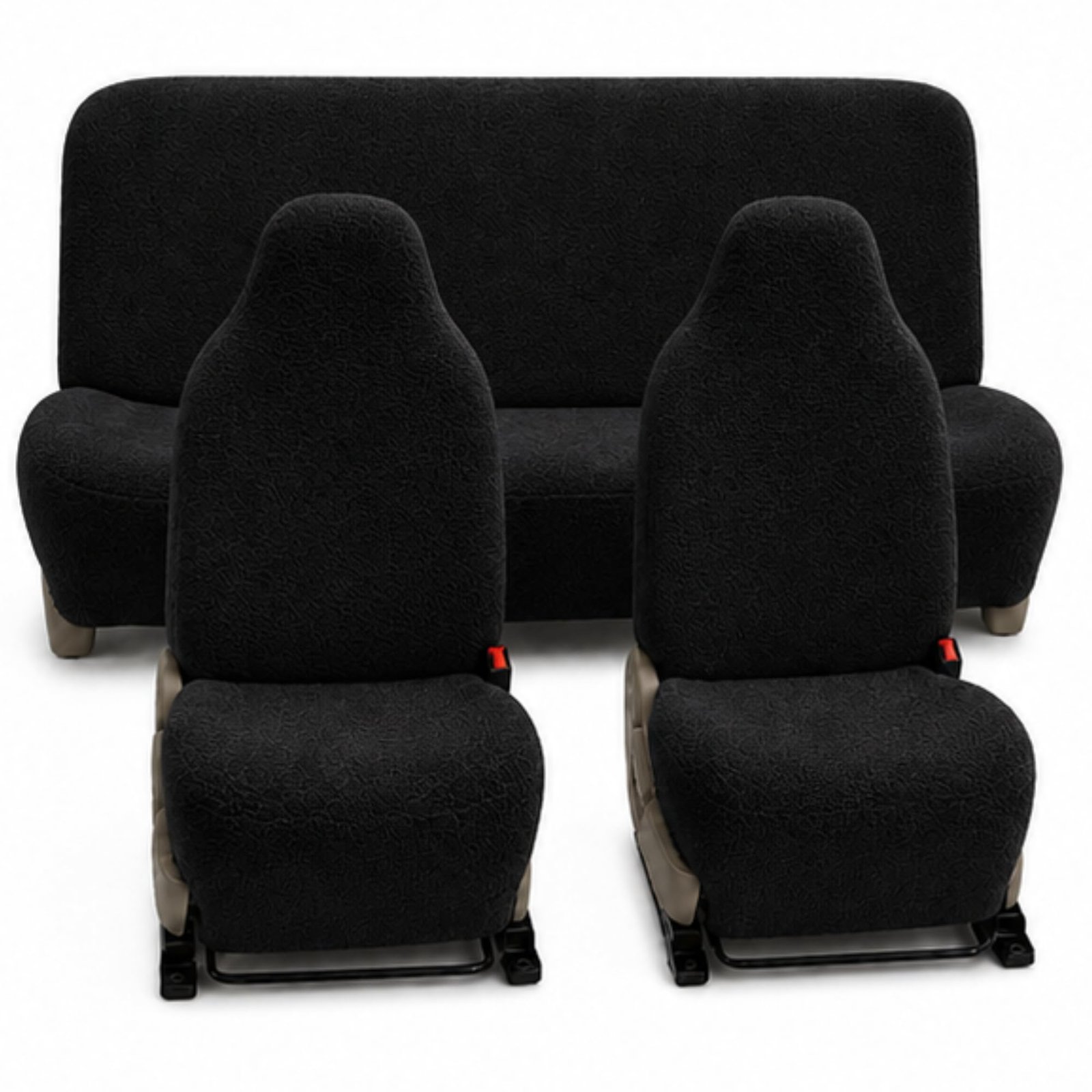 Royal Bharmal Black i10 Universal Car Towel Seat Cover Set for Front & Rear Seats | 100% Cotton Terry Fabric | Sweat Absorbent Washable Soft Seat Protector | Universal Fit for Most 5 Seater Cars