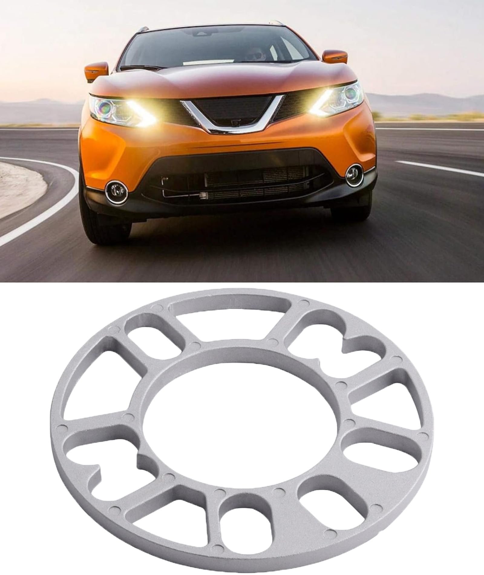 Wheel Spacers for Car, Aluminum Alloy Wheel Spacer, Car Accessories, 8mm Hubcentric Spacer for Car Accessories, Universal Fit for 4 or 5 Lug Wheels, Enhances Stability and Clearance - Image 5
