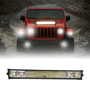 120 LED Fog Light Bar Off Road Driving and Spot Lamp for Jeep, ATV, SUV, Truck, Car, Bus, Trailer, tractor, Boat (White Light, 1 PC)