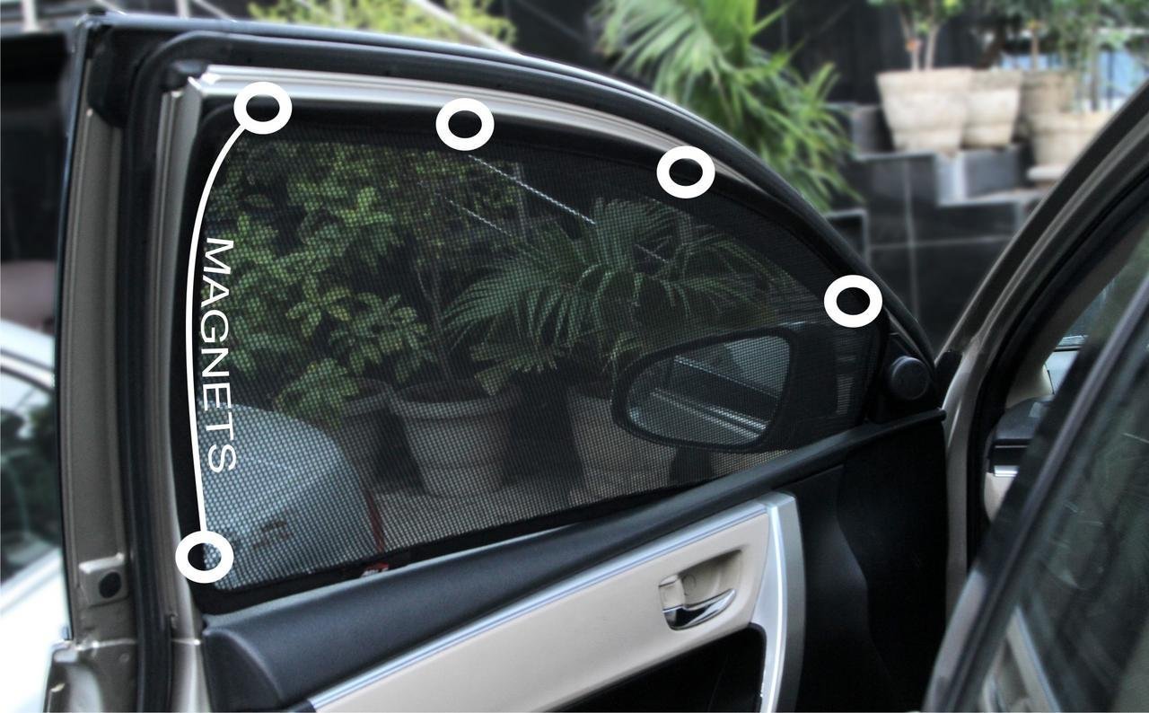 Sporty Car Magnetic Sun Shade Curtains with Zipper for Volkswagen Jetta Set of 4 - Image 5