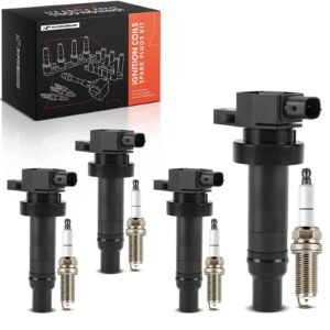 Set of 8 Ignition Coil Pack and Iridium Spark Plugs Compatible with Kia Soul 2010-2011, 1.6L, Replace# 273012B010