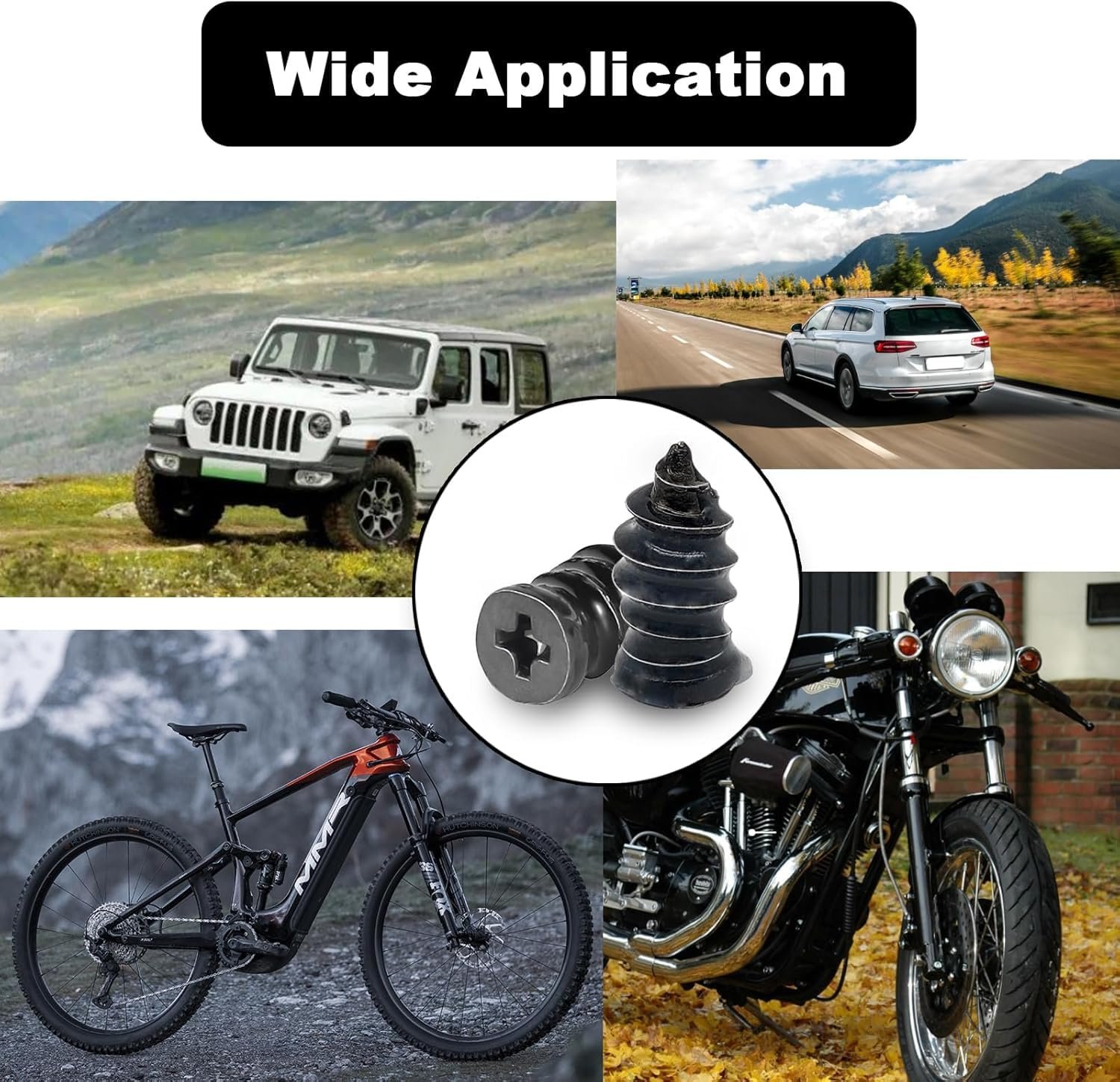 10 Pcs Tyre Repair Rubber Nails,Car Puncture Repair Kit,Tubeless Tyre,Universal Tire Repair Fast Repair Nail for Auto Car,Motorcycle,Truck,Tractor Rubber Screws for Tires Quick Puncture Repair Black - Image 8