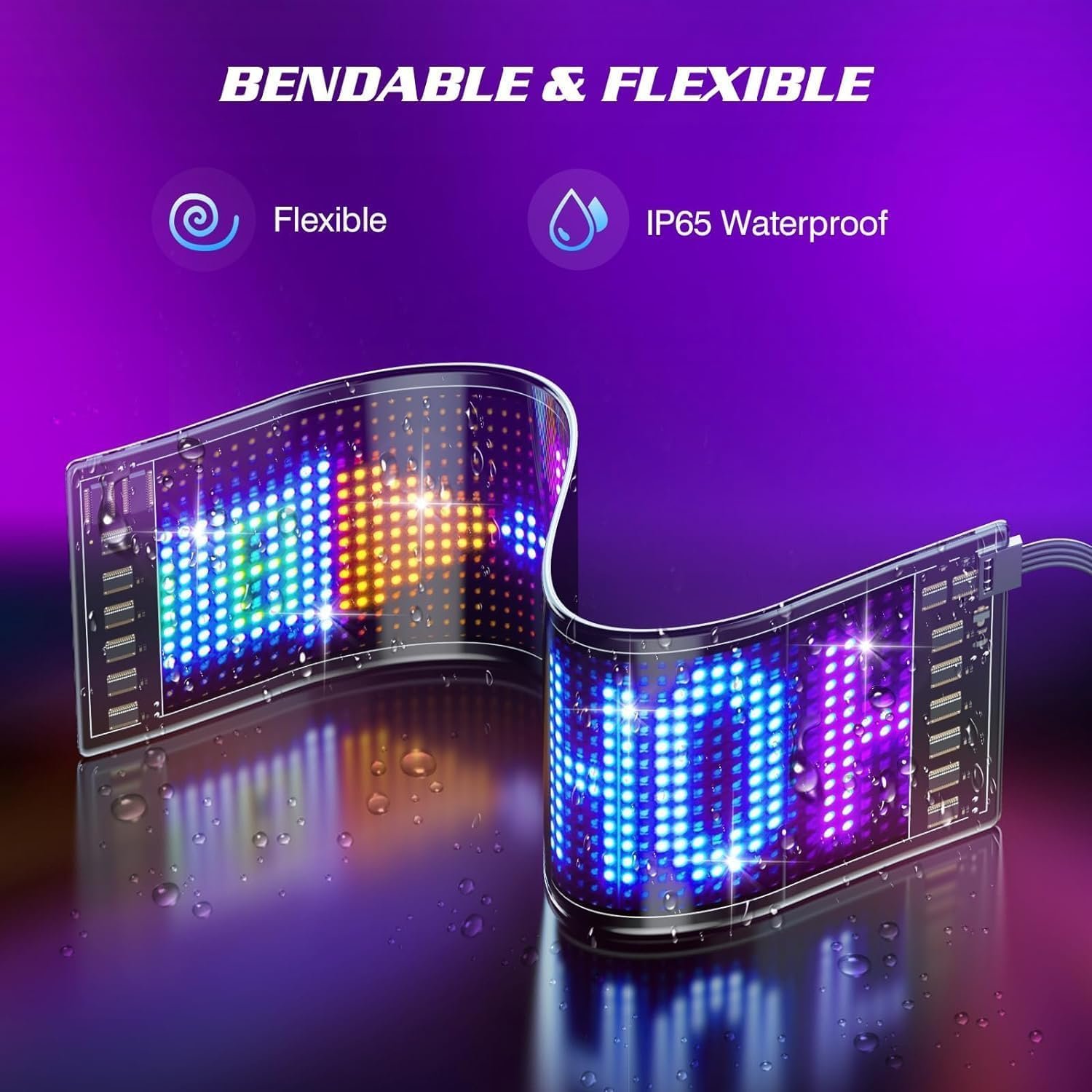 14''x4'' Pre-Made Animations & Customizable Text Led Sticker Car Window, Bluetooth APP Control Scrolling, Custom, Flexible Led Matrix Panel for Car Store Hotel (Size - 35 * 10 cm) (14 x 4 inch) - Image 7