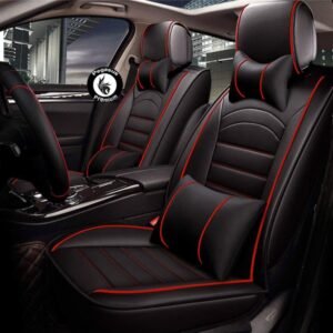 Pegasus PremiumPremium Pu Leatherette Car Seat Cover for Maruti NewSwift (Black-Red)
