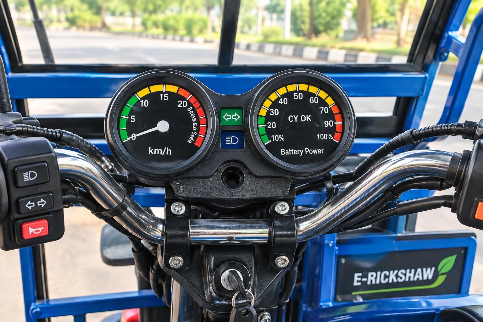 E-Rickshaw Digital Meter with Battery Power Indicator 48V-72V - Image 2
