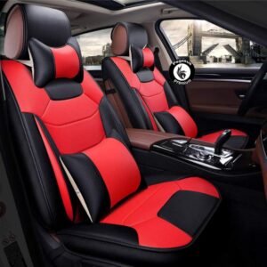 Pegasus PremiumPremium PU Leather Car Seat Cover Red-Black for Volkswagen Polo