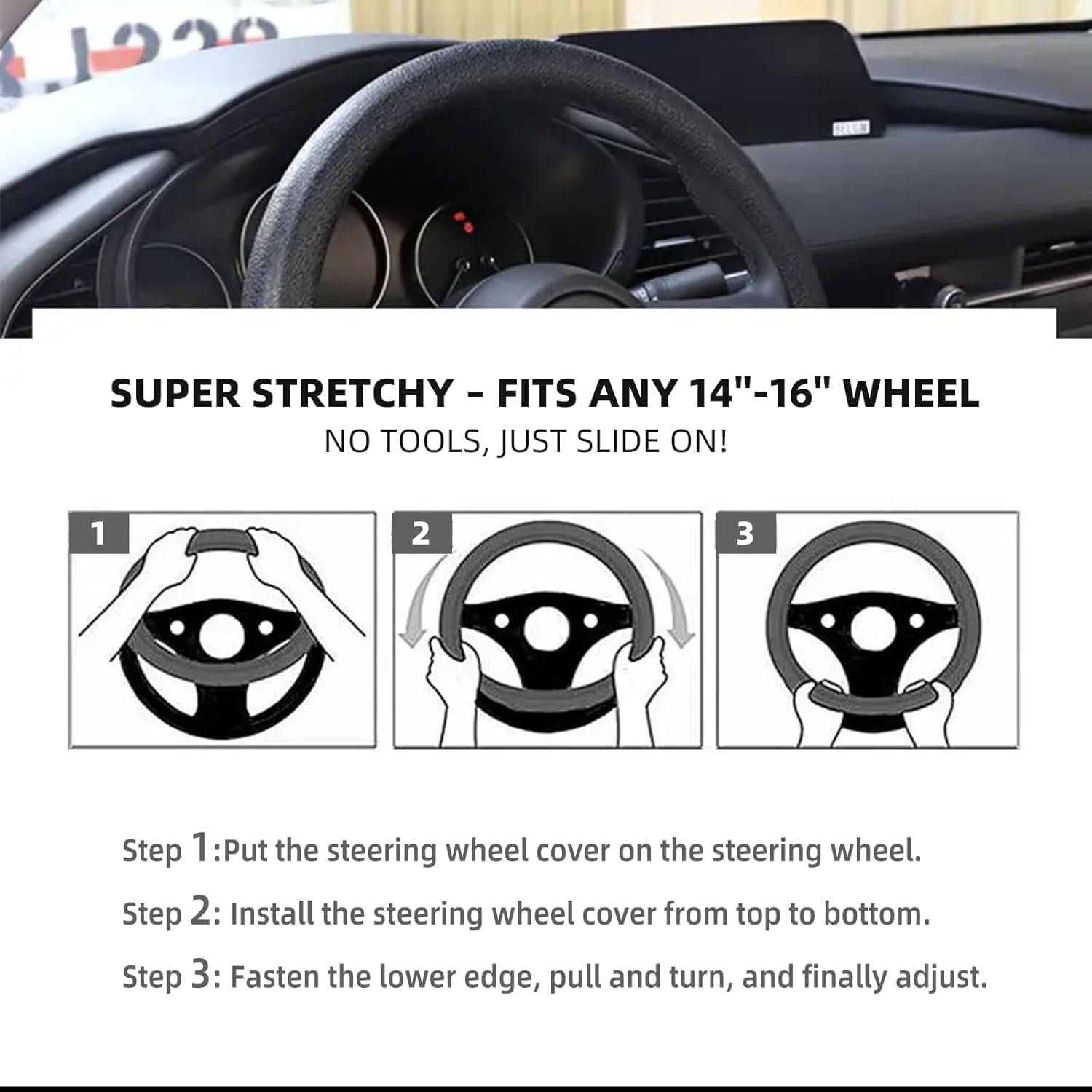 Luxury Soft Silicone Steering Wheel Cover – Premium Feel, Anti-Skid, Heat Resistant, Universal Fit Car Interior (Multi Color) - Image 9