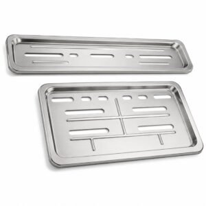 Universal Stainless Steel Number Plate Frame for Bikes & Scooters | Front & Rear S.S. Metal Number Plate Holder Set | Rust & Corrosion Resistant No. Plate Frame | Heavy Duty | Silver