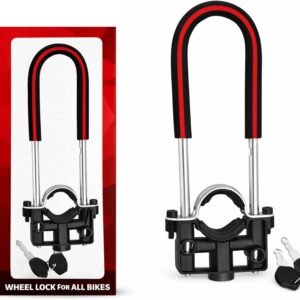 Bike Front Shocker Lock Wheel Lock for Bajaj All Models Black
