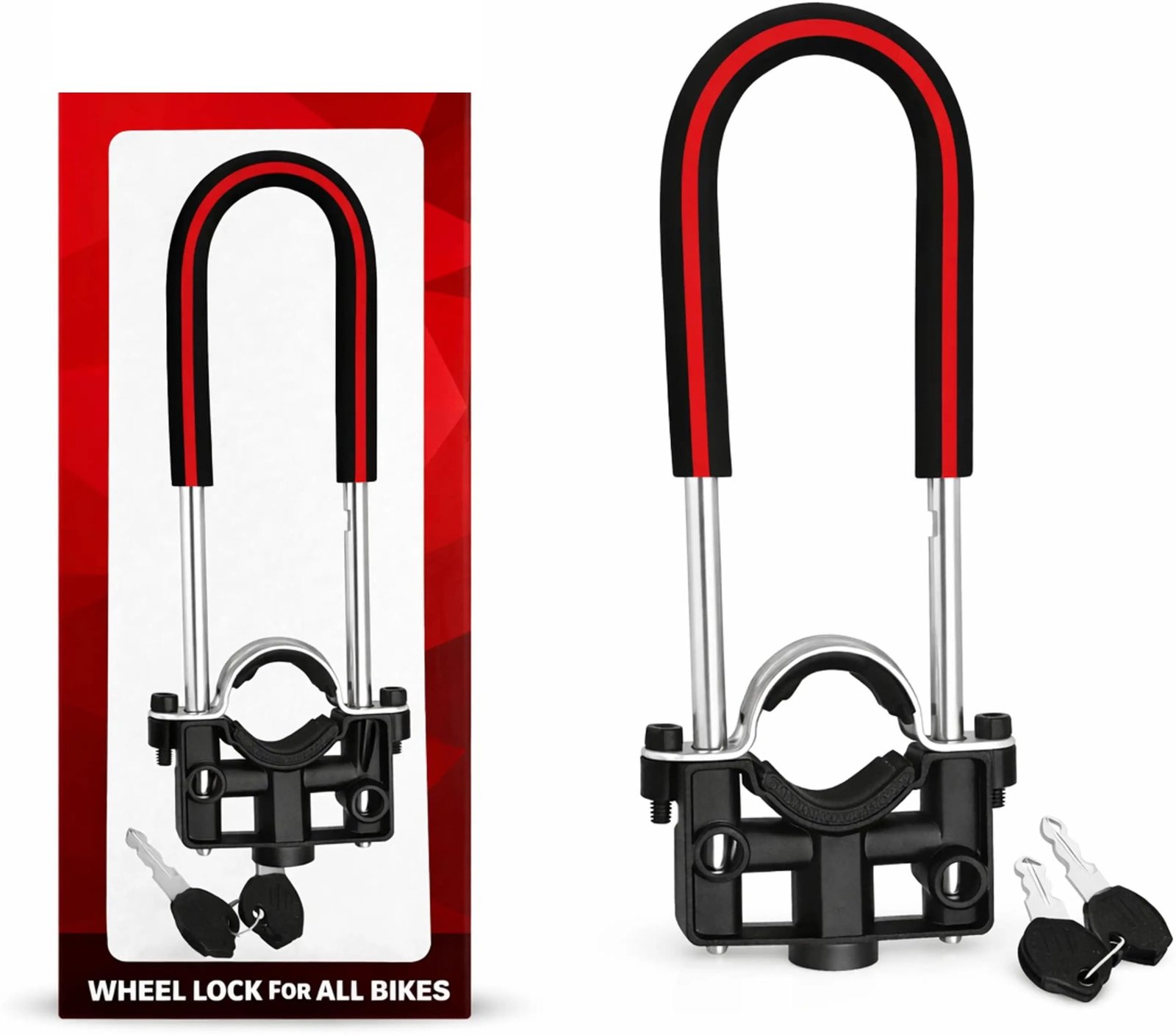 Bike Front Shocker Lock Wheel Lock for Bajaj All Models Black