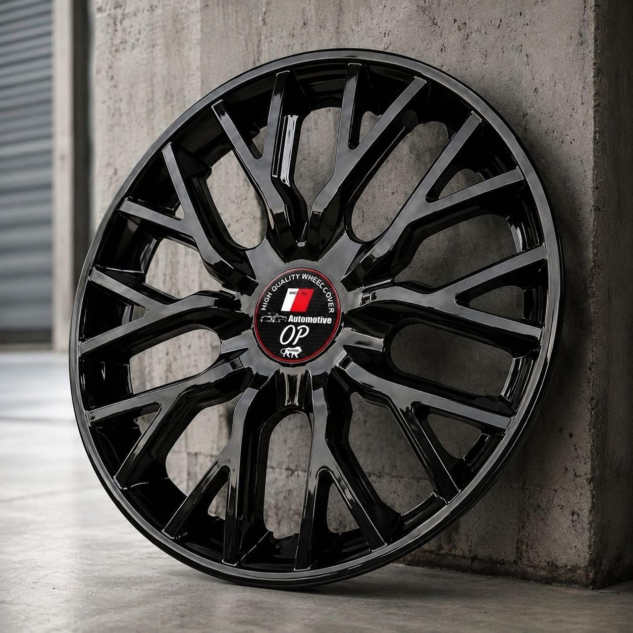 OP Automotive Phantom 14 Inch Wheel Cover Glossy Black - Image 3