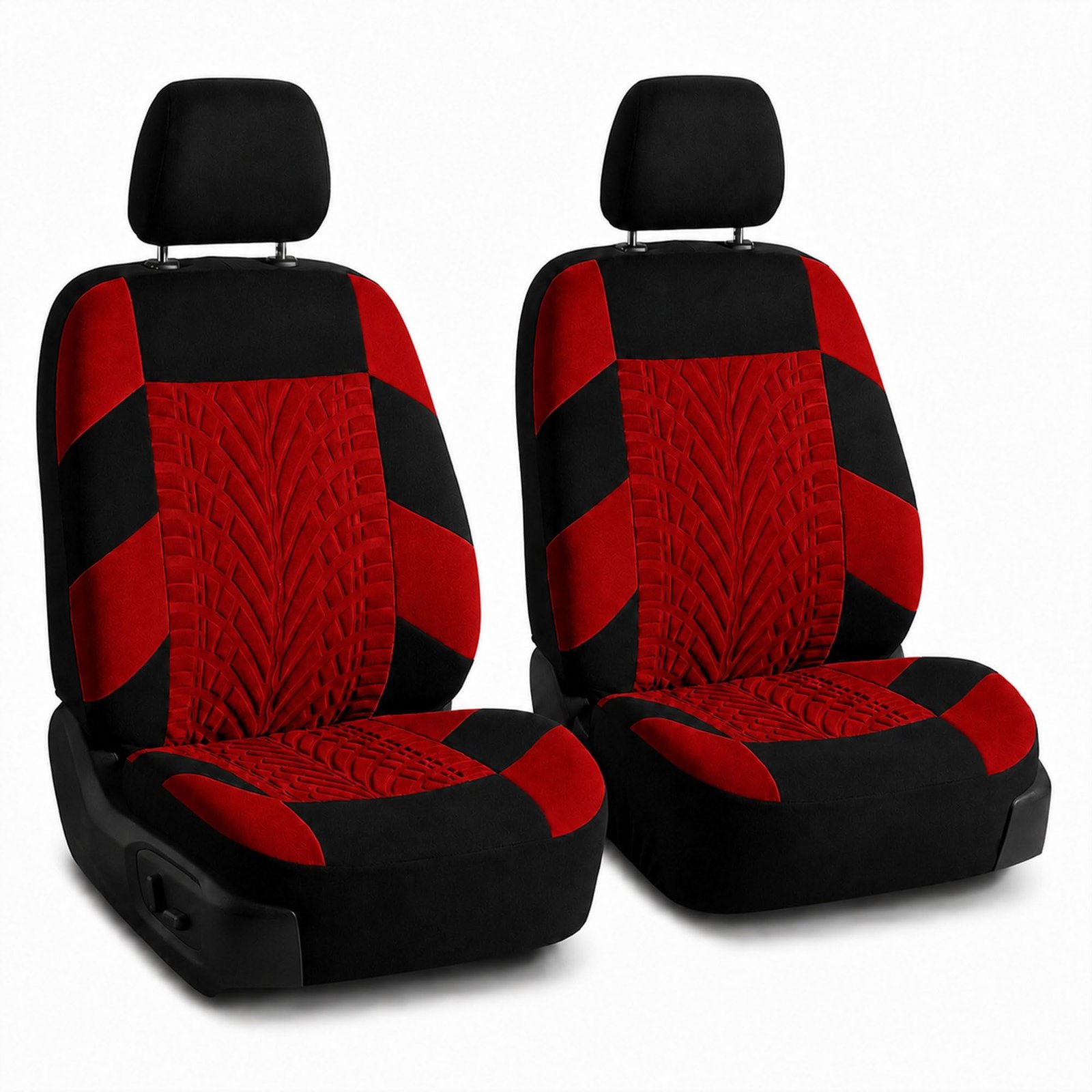 Car Seat Covers Full Set Premium Cloth - Universal Fit,Automotive Seat Cover,Low Back Front Seat Covers,Airbag Compatible,Split Bench Rear Seat,Washable Seat Cover for SUV,Sedan Red