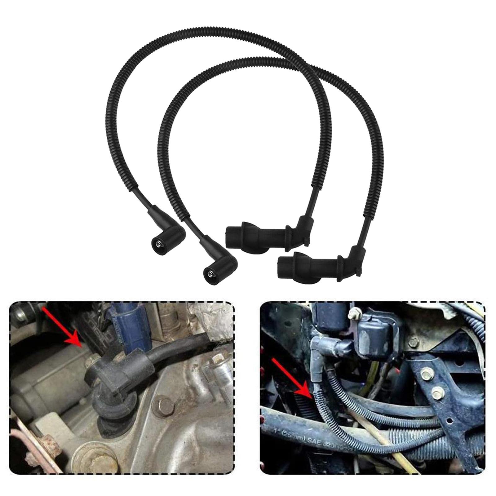 MILAAN 1 Pair Spark Plug Ignition Coil Wires Replaces for Polaris RZR S 800 4012439 - Image 4
