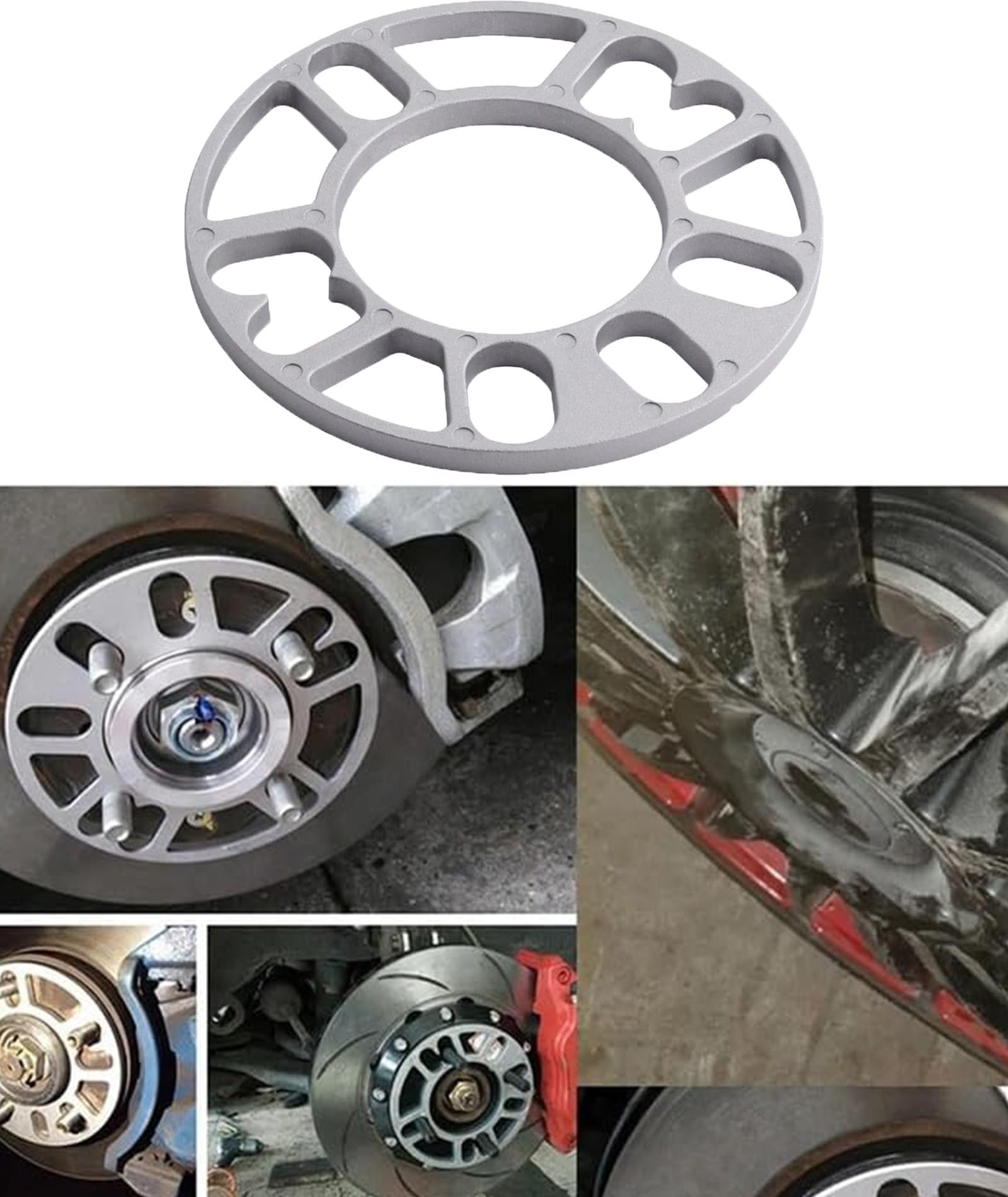 Wheel Spacers for Car, Aluminum Alloy Wheel Spacer, Car Accessories, 8mm Hubcentric Spacer for Car Accessories, Universal Fit for 4 or 5 Lug Wheels, Enhances Stability and Clearance - Image 7