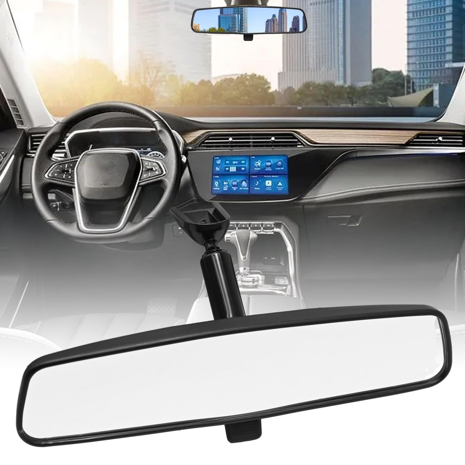 8201010F01AC 10.5" Universal Rear View Mirror, Interior Rearview Mirror Kit Replacement for Hevrolet Ford Toyota Nissan Jeep Honda Subaru Hyundai Kia Mazda Buick and More - Image 6