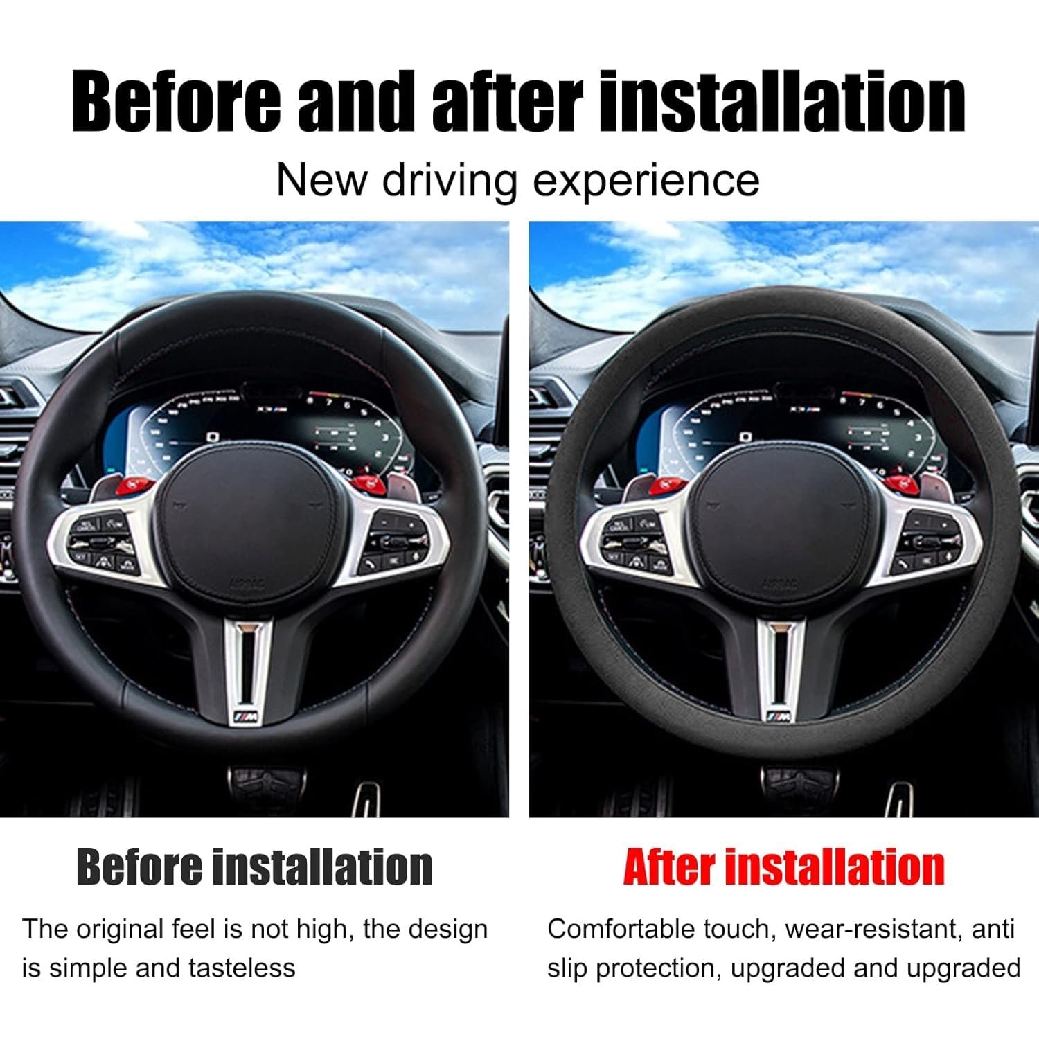 Luxury Soft Silicone Steering Wheel Cover – Premium Feel, Anti-Skid, Heat Resistant, Universal Fit Car Interior (Multi Color) - Image 2