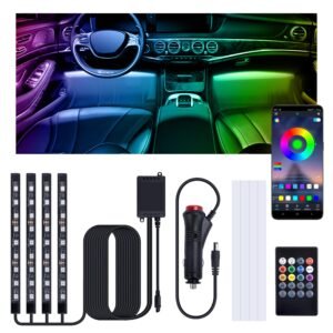Car Led Lights Interior, Interior Car Lights with Cigarette Lighter Adapter