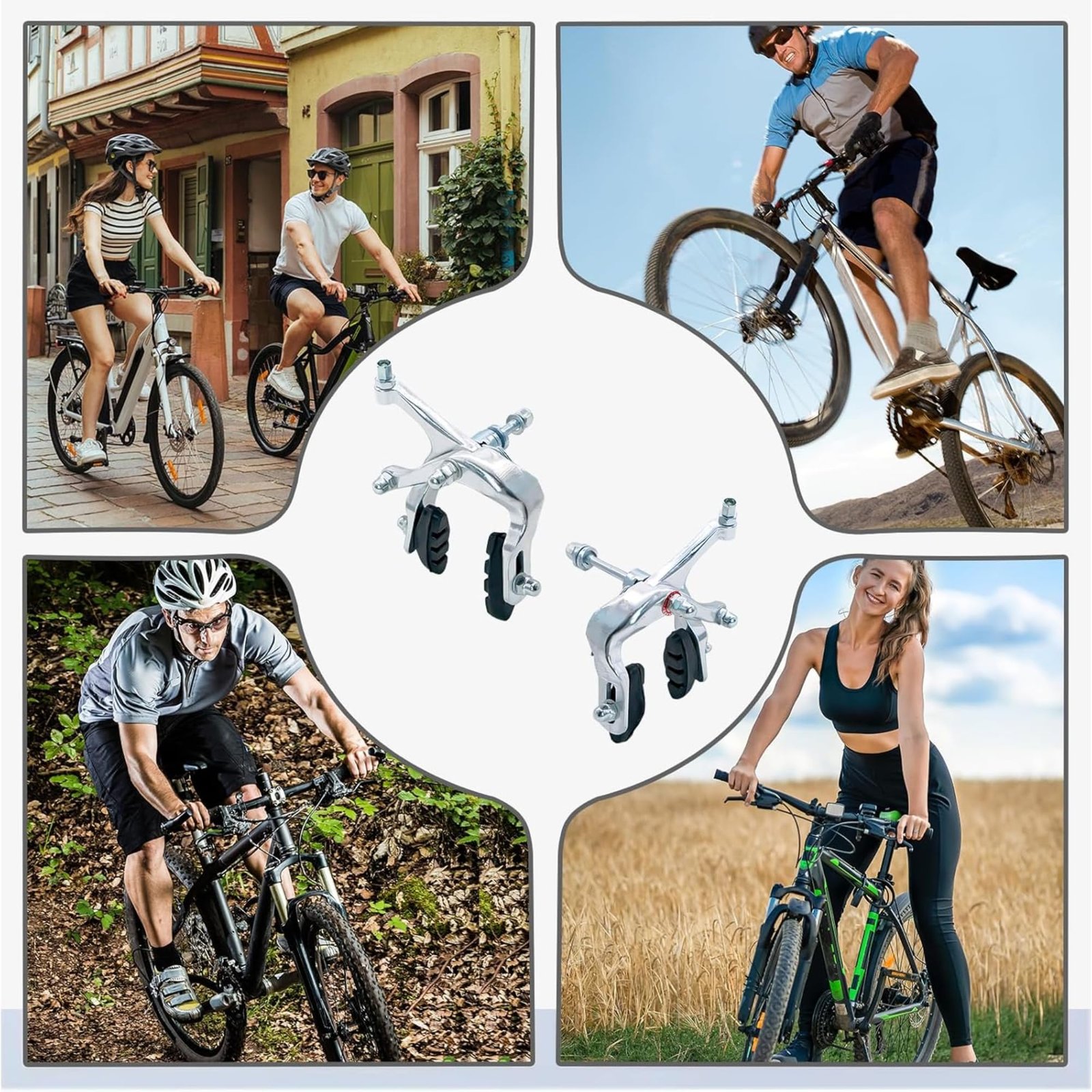 (Set of 4pcs) Powerful & Long Lasting Bicycle Rubber Brake Caliper Pads Set For Kids & Adults Cycles 12T, 14T, 16T & 20T Size | Superior Grip & Control, Easy Installation, Smooth & Noise-Free Breaking - Image 5
