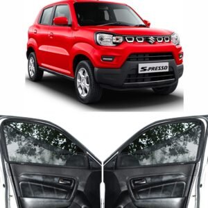 Sporty Car Magnetic Sun Shade Curtains with Zipper for Maruti Suzuki S-PRESSO Set of 4