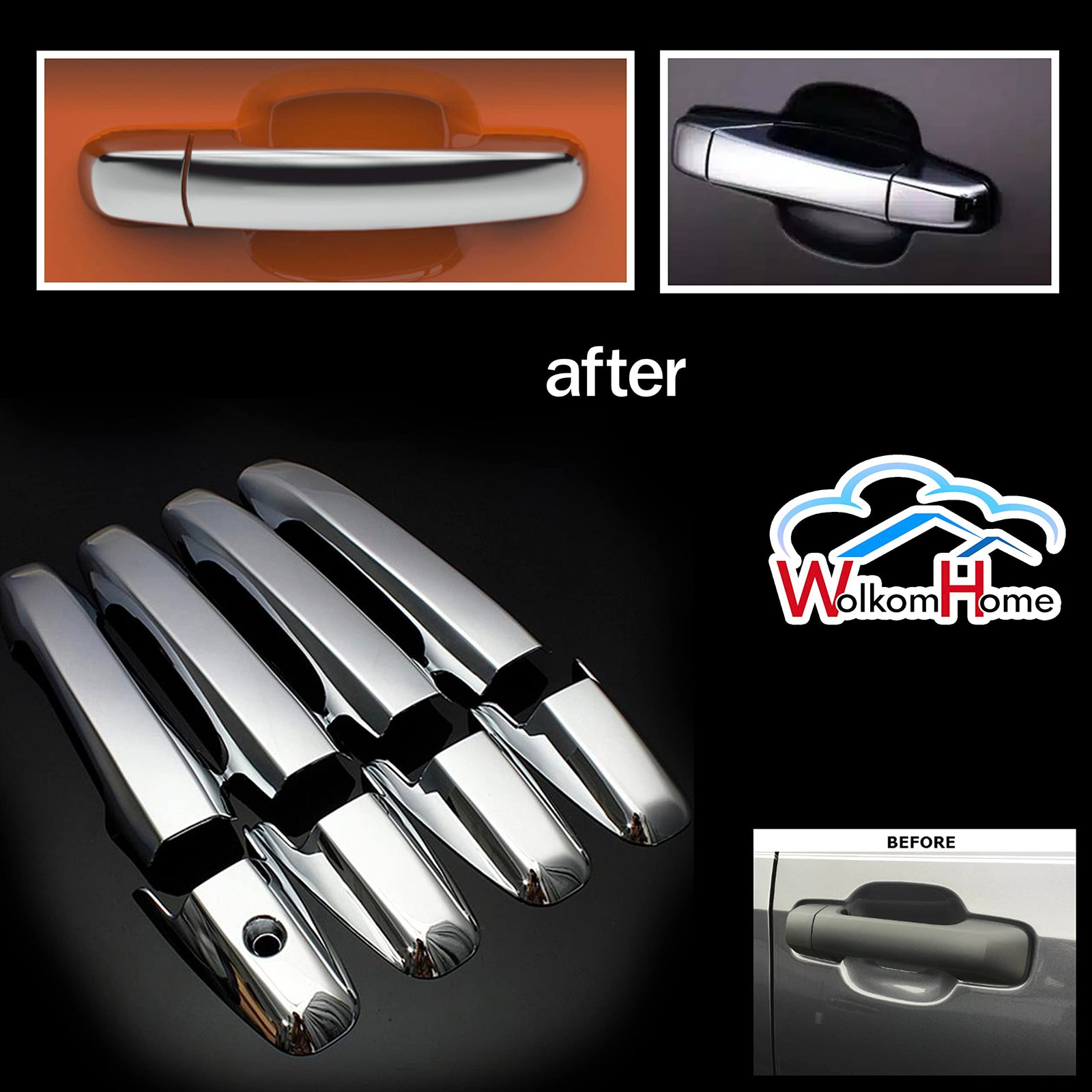 Car Accessories Chrome Door Handle Cover for I10 Grand - Image 4