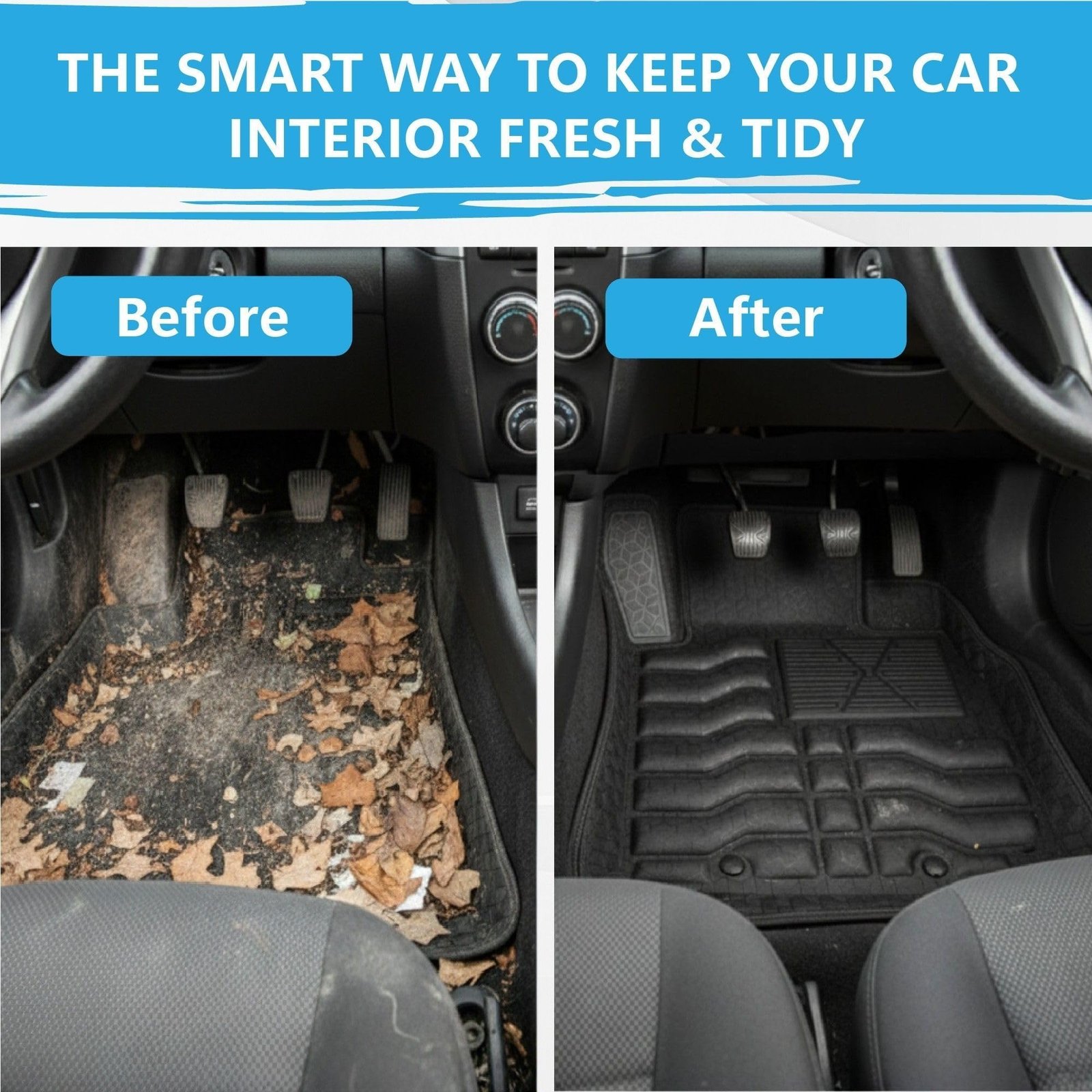 Accessories Premium 4.5D Car Floor Mats Only Compatible with Tata Punch (Year 2021 to 2025) All Model, Set 3 Pcs, 100% Waterproof Tray Shape PVC Foot Mats | Black | 1 Year Warranty - Image 4