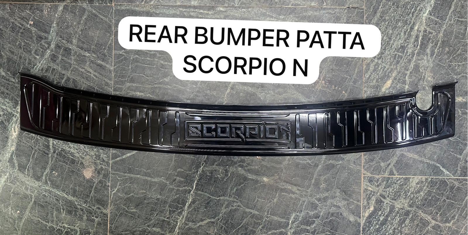 Carmart Rear Bumper Trunk Step Sill Plate Compatible For Scorpio N,made of ABS Black Glossy - Image 2