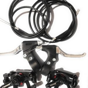 Generic Bicycle disk break caliper, cable wire and silver lever (Rear and Front) combo