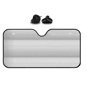 Car Window Foil Curtain Sticky Sun Shade Use for All Cars, Universal Fit Sunshades for Front Window, Rear Window, Silver Color, 1 Piece