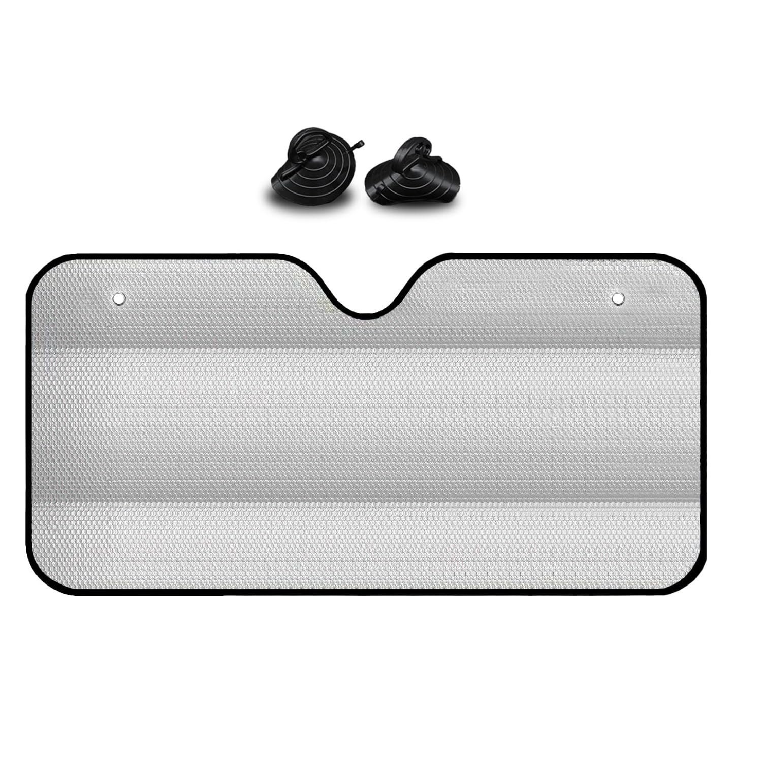 Car Window Foil Curtain Sticky Sun Shade Use for All Cars, Universal Fit Sunshades for Front Window, Rear Window, Silver Color, 1 Piece